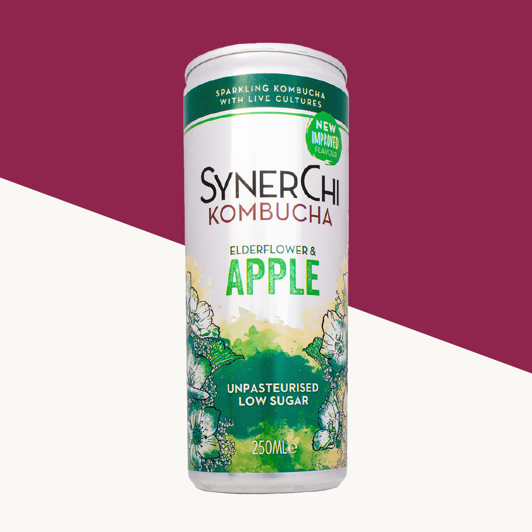 SynerChi Apple & Elderflower Presse Kombucha