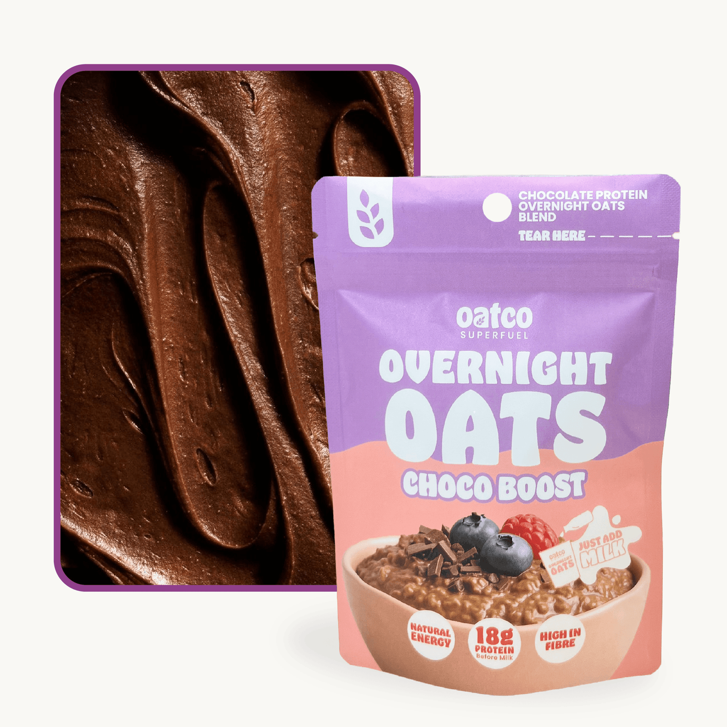 Choco Boost Superfuel Overnight Oat Pouch