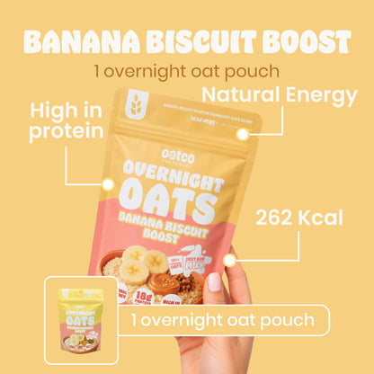 Banana Biscuit Boost Superfuel Overnight Oats | Single Pouch