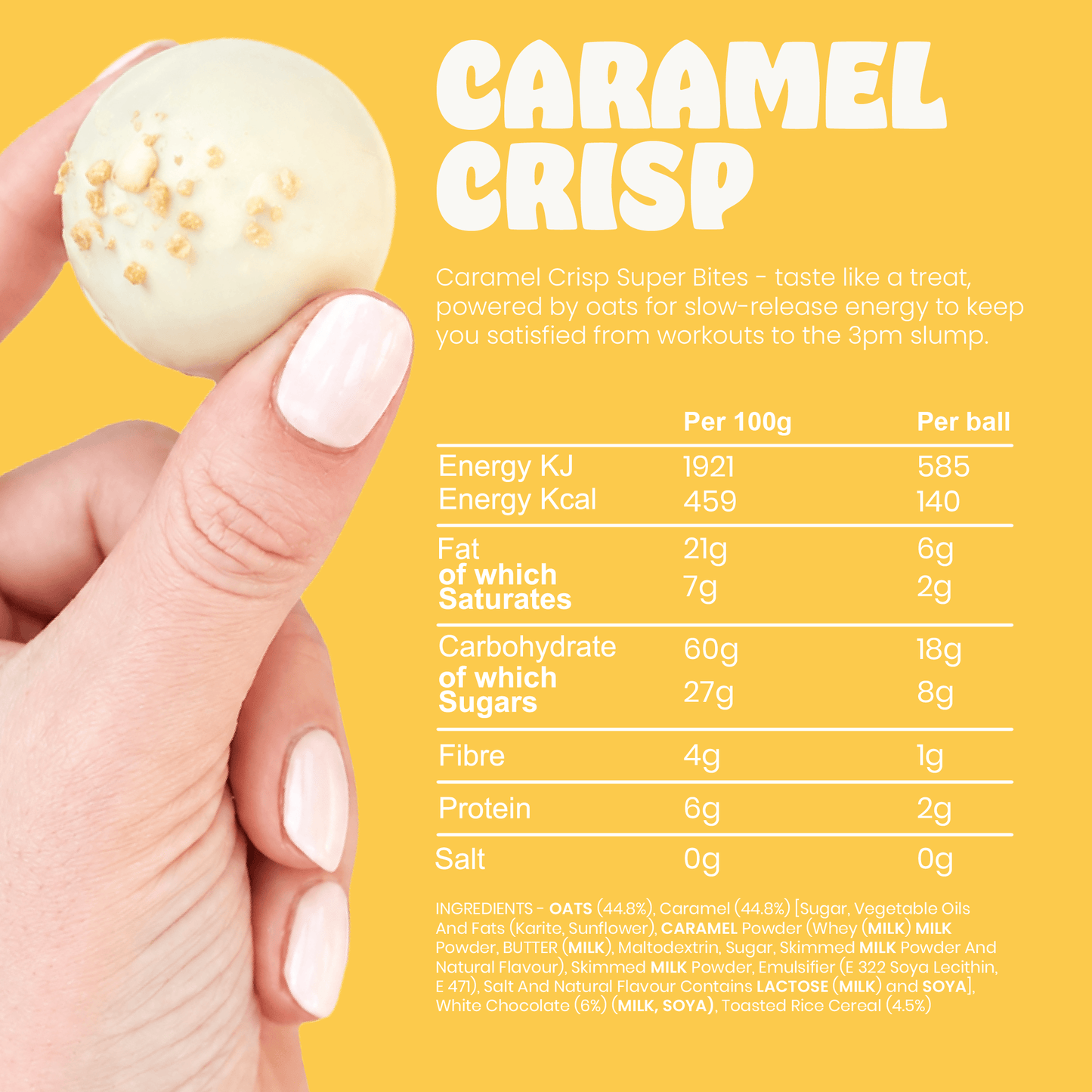 Caramel Crisp Super Bites | Energy Balls | Single 2 Packs